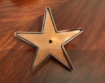 Vintage Martha Stewart “Star light Star bright” Copper Cookie Cutter • Martha By Mail star • Large Copper Pastry Press • 1990s Kitchen