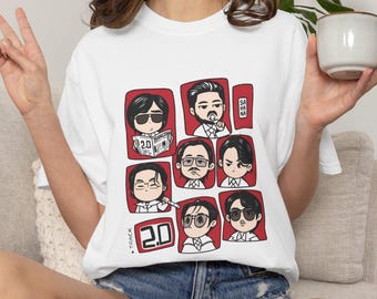 BTS-shirt, schattig 2.0 muziekvideo-T-shirt, Bangtanboys-leden T-shirt, Kpop fan cadeau, Arirang World Tour 2026 T-shirt, cadeau voor mannen vrouwen