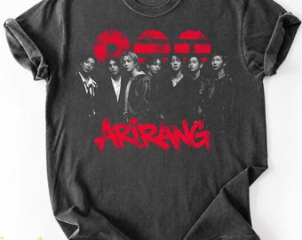 Koszulka BTS dla członków Bangtan Arirang, koszulka unisex z grubej bawełny: Bangtan Kpop Concert World Tour Merch & Gift 2026