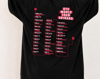BTS World Tour 2026-2027 Graphic T-shirt, Bangtan Kpop-concertshirt