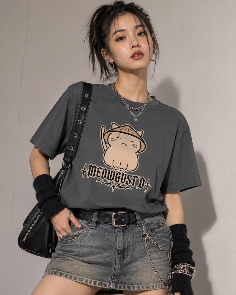 Koszulka Meowgust D BTS, zabawna koszulka z kotem BTS Merch, koszulka Agust D Suga Yoongi, kocham Yoongi, prezent dla ARMY zdjęcie 3
