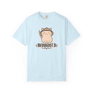 Koszulka Meowgust D BTS, zabawna koszulka z kotem BTS Merch, koszulka Agust D Suga Yoongi, kocham Yoongi, prezent dla ARMY Chambray