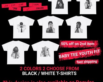 Bangtan-shirt babyt-shirt jeugdpasvorm, retro zwart-wit esthetische shirts