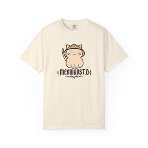 Koszulka Meowgust D BTS, zabawna koszulka z kotem BTS Merch, koszulka Agust D Suga Yoongi, kocham Yoongi, prezent dla ARMY Ivory