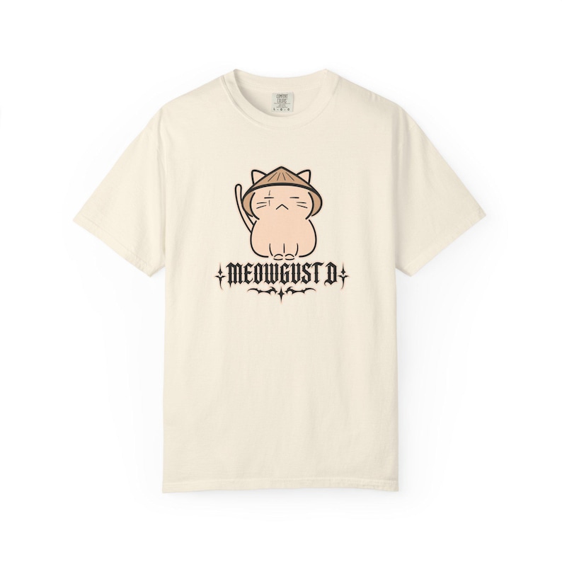 Koszulka Meowgust D BTS, zabawna koszulka z kotem BTS Merch, koszulka Agust D Suga Yoongi, kocham Yoongi, prezent dla ARMY Ivory