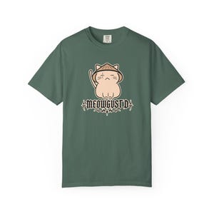 Koszulka Meowgust D BTS, zabawna koszulka z kotem BTS Merch, koszulka Agust D Suga Yoongi, kocham Yoongi, prezent dla ARMY Blue Spruce
