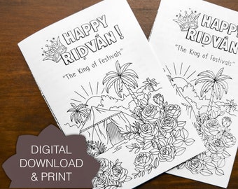 Folleto de actividades para niños Happy Ridván / Descarga digital Regalo infantil bahá'í / Actividad infantil imprimible para el Rey de los Festivales