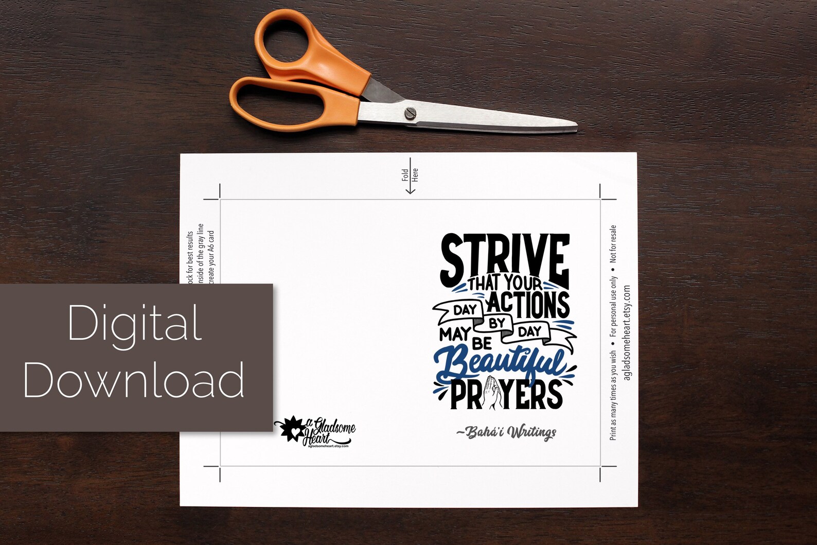 Beautiful Prayers Printable Greeting Card / Instant Download / - Etsy