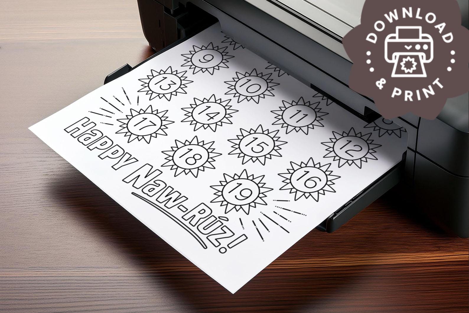 Printable Naw-rúz Advent Tracker - Baha’i Kids Countdown Coloring Page ...