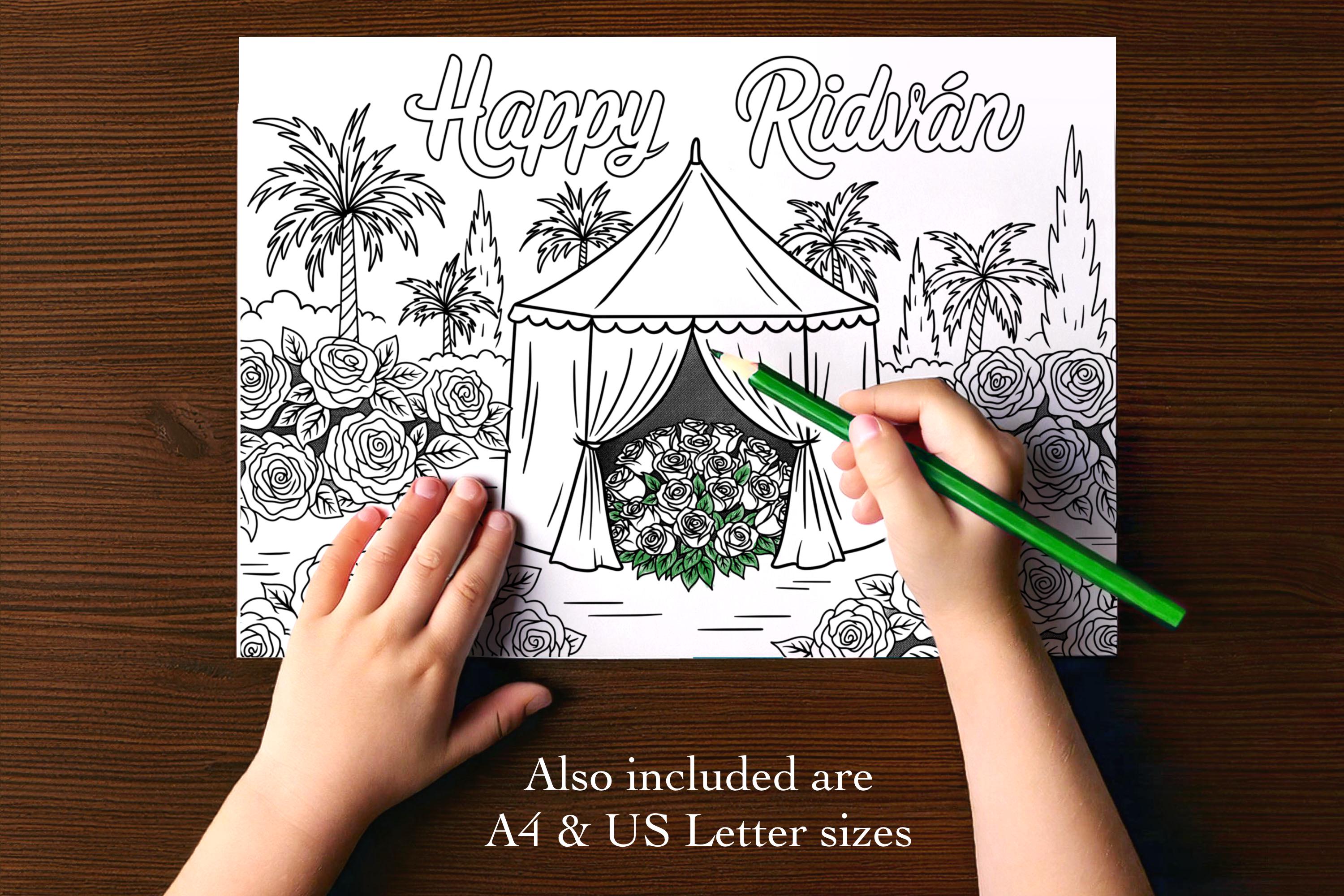 Giant Ridván Coloring Poster – Printable King of Festivals Kids Color ...