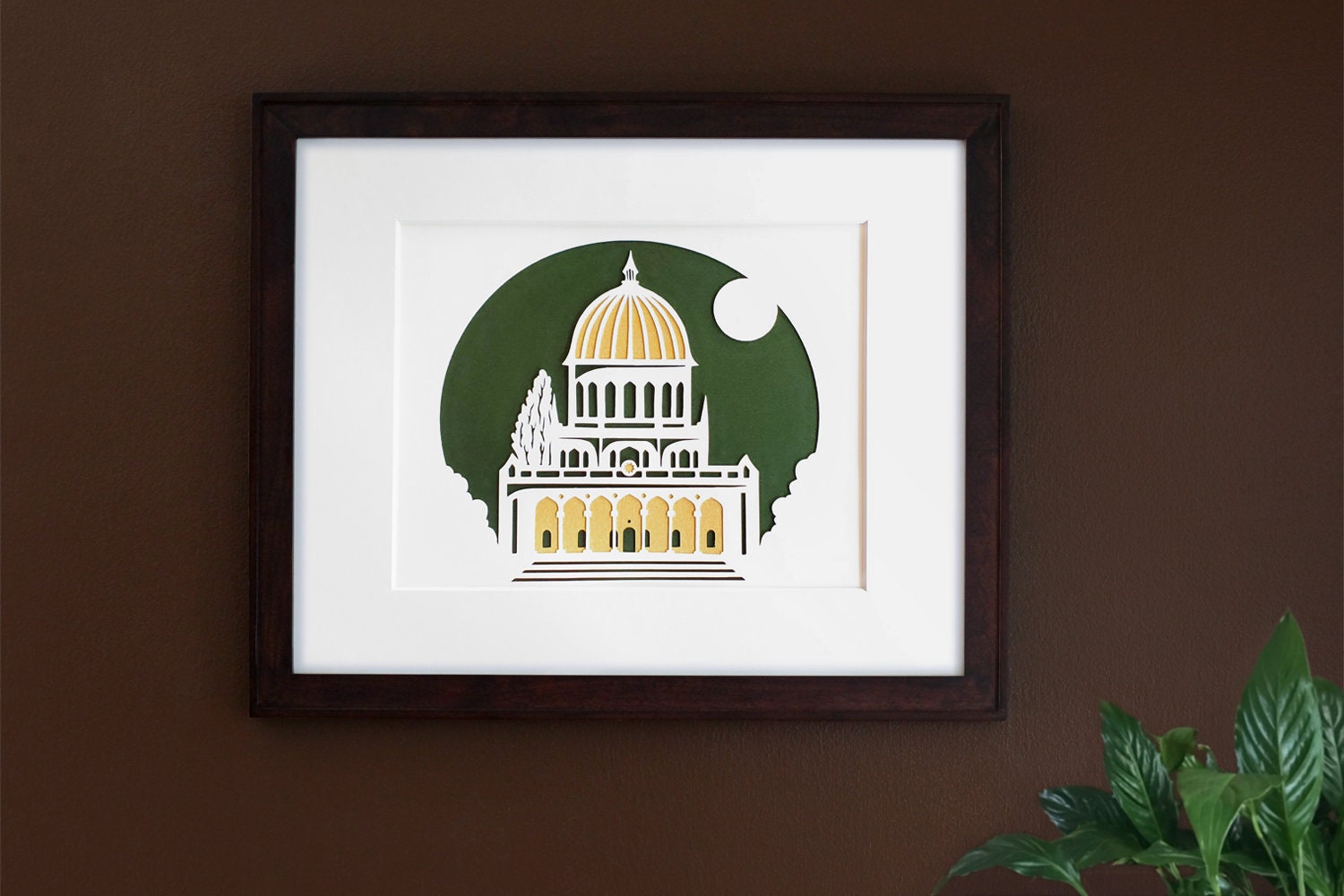 Schrein Der Bab Haifa Isreal Bahai Kunst Baha I Etsy