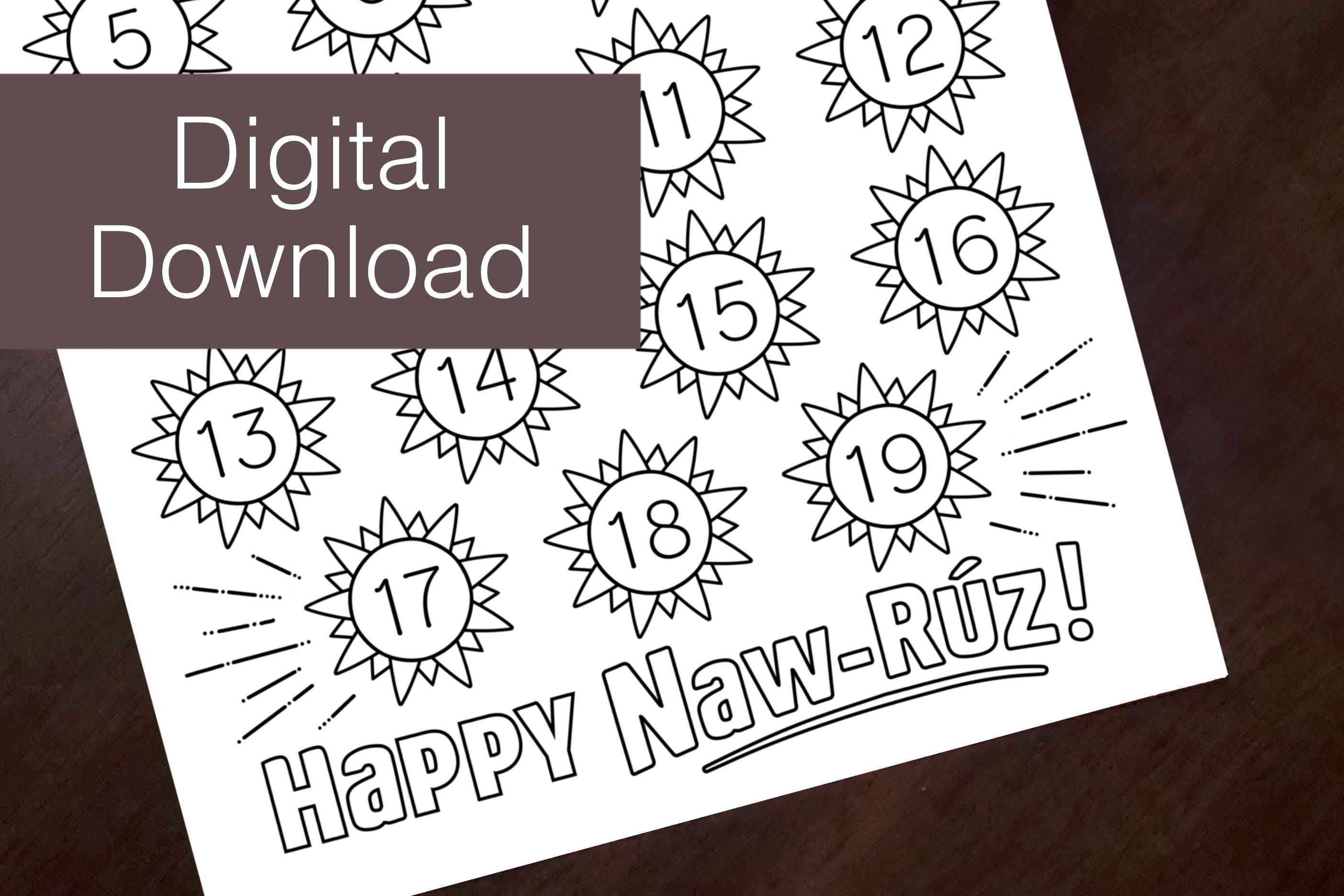 Printable Naw-rúz Advent Tracker - Baha’i Kids Countdown Coloring Page ...
