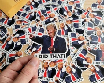 100 pc I did that trump sticker pack Anti Trump Stickers Trump I did that looking at eclipse Meme sticker  Anti Racist sticker