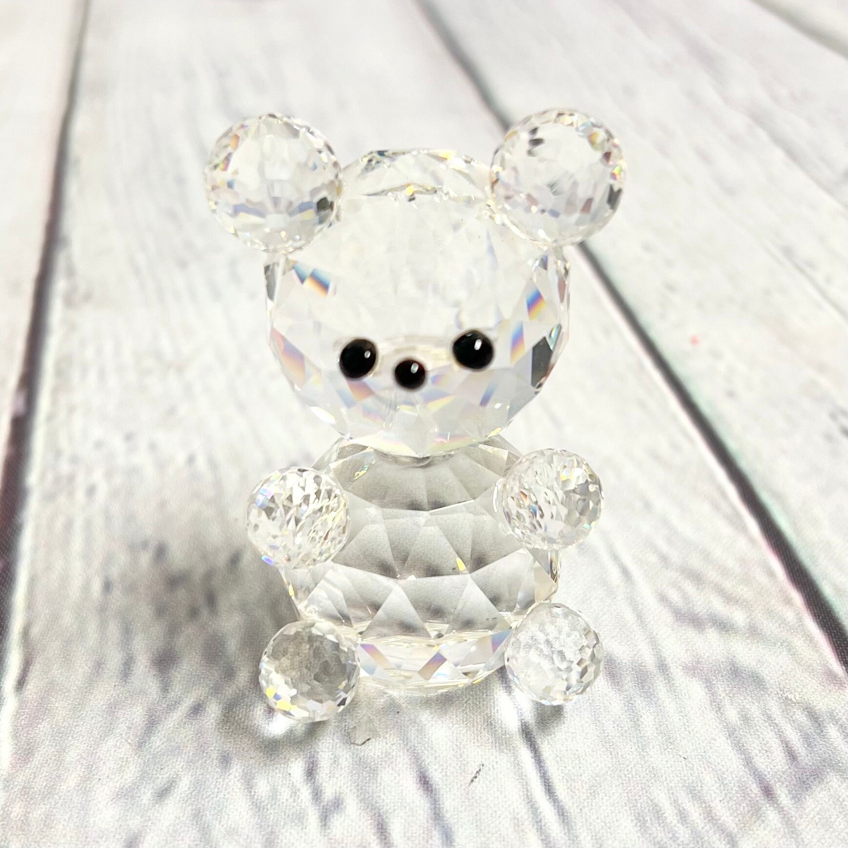 スワロフスキー キラキラ テディベア ベア クマのリボンギフト