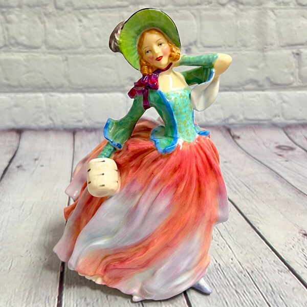 Antique Royal Doulton Autum Breezes Porcelain Lady Figurine HN1911