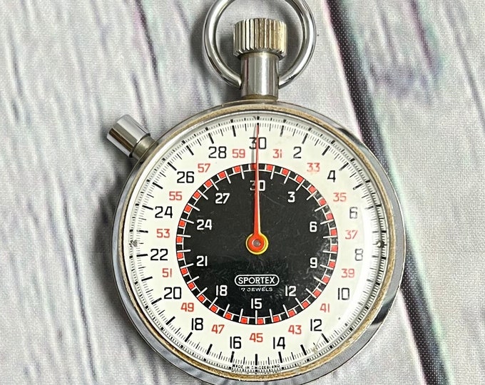 Vintage Sportex 7 Jewels Stopwatch Made in Switzerland Etsy