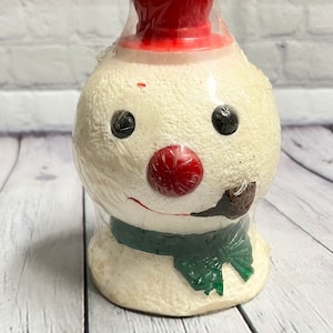 Vintage Rainbow Frosty the Snowman Candle