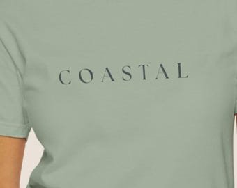 Coastal Shirt for Women and Men | Minimalist Beach Graphic Tee | Comfort Colors 1717 Unisex Shirt