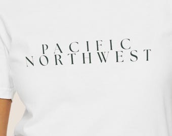 Pacific Northwest Shirt - Minimal PNW Graphic Tee - Comfort Colors 1717 Unisex T-Shirt