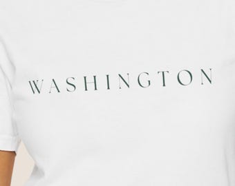 Washington Shirt - Minimal Pacific Northwest Graphic Tee - Comfort Colors 1717 Unisex T-Shirt