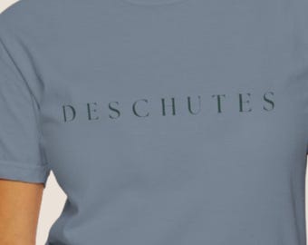 Deschutes Shirt - Minimal Oregon River Graphic Tee - Pacific Northwest T-Shirt - Comfort Colors 1717 Unisex Tee