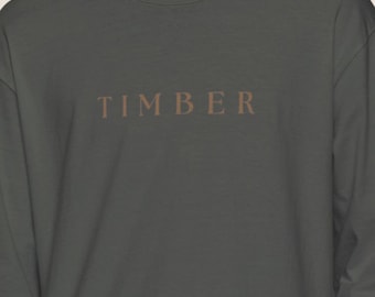 Timber Long Sleeve Shirt- Pacific Northwest Graphic Tee- Minimal Forest Shirt- Comfort Colors 6014 Long Sleeve