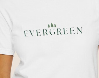 Evergreen Forest Shirt | Minimalist Graphic Tee | Comfort Colors 1717 Unisex Nature Shirt