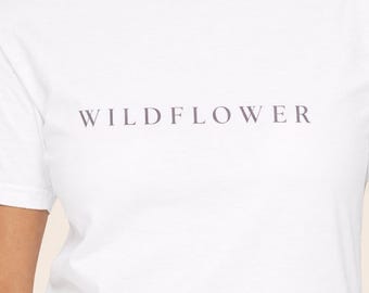 Wildflower Shirt for Women and Men | Minimalist Floral Tee | Comfort Colors 1717 Unisex Graphic Shirt