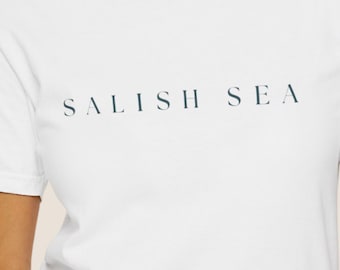 Salish Sea Shirt - Minimales pazifischer Nordwesten Grafik-T-Shirt - Comfort Colors 1717 Unisex T-Shirt