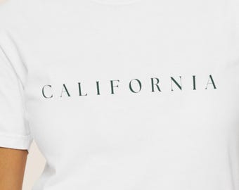 California Shirt - Minimal West Coast Graphic Tee - Pacific Coast T-Shirt - Comfort Colors 1717 Unisex Tee