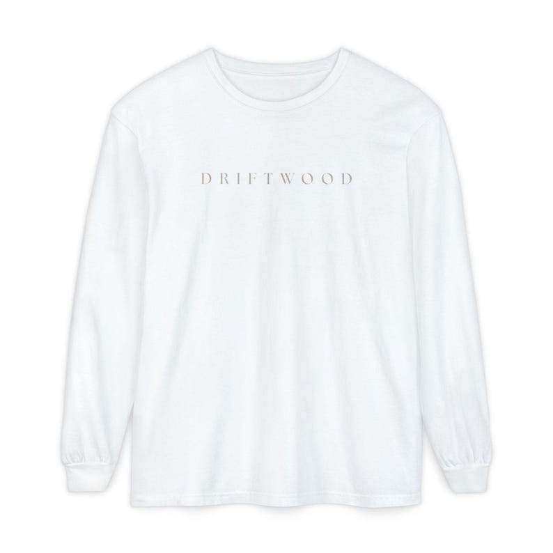 Driftwood Long Sleeve Shirt- Minimal Coastal Graphic Tee- Comfort Colors 6014- Pacific Northwest Shirt,-PNW Aesthetic Long Sleeve image 6