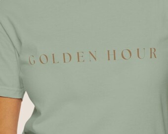 Golden Hour Shirt for Women and Men | Minimalist Sunset Tee | Comfort Colors 1717 Unisex Graphic Shirt