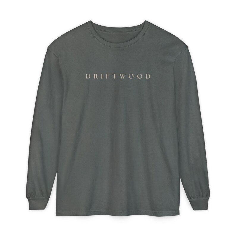 Driftwood Long Sleeve Shirt- Minimal Coastal Graphic Tee- Comfort Colors 6014- Pacific Northwest Shirt,-PNW Aesthetic Long Sleeve image 5