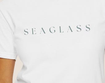 Seaglass Shirt - Minimal Coastal Graphic Tee - Comfort Colors 1717 Unisex T-Shirt