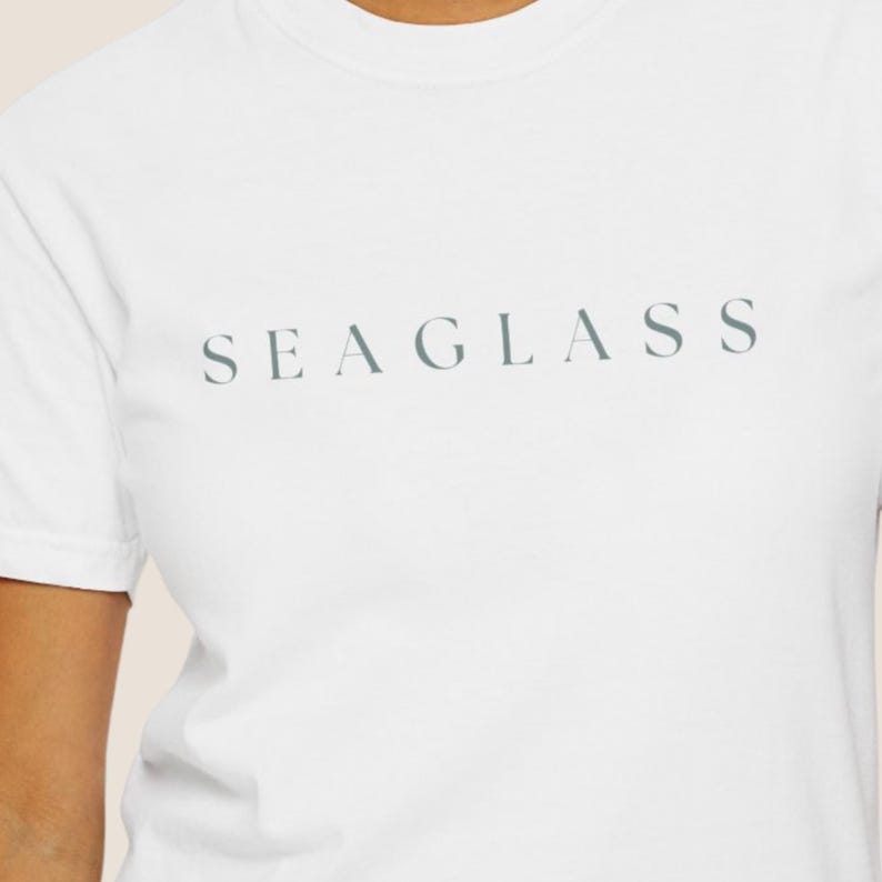 Seaglass Shirt - Minimal Coastal Graphic Tee - Comfort Colors 1717 Unisex T-Shirt Bild 1