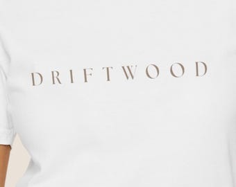 Driftwood Shirt - Minimal Coastal Graphic Tee - Comfort Colors 1717 Unisex T-Shirt