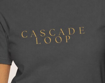 Cascade Loop Shirt - Minimal Pacific Northwest Graphic Tee - Comfort Colors 1717 Unisex T-Shirt