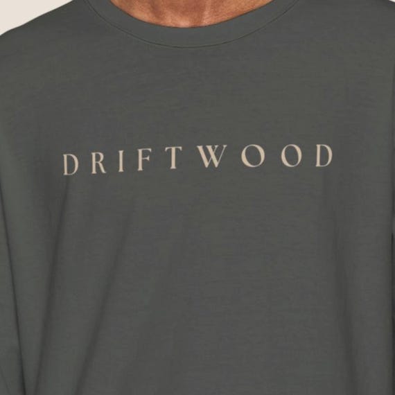 Driftwood Long Sleeve Shirt- Minimal Coastal Graphic Tee- Comfort Colors 6014- Pacific Northwest Shirt,-PNW Aesthetic Long Sleeve