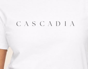 Cascadia Shirt- Pacific Northwest Graphic Tee- Minimal Comfort Colors 1717 T-Shirt