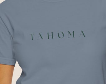 Tahoma Shirt - Minimal Pacific Northwest Mountain Tee - Comfort Colors 1717 Unisex T-Shirt