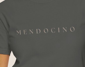 Mendocino Shirt - Minimal Northern California Coast Tee - Comfort Colors 1717 Unisex T-Shirt