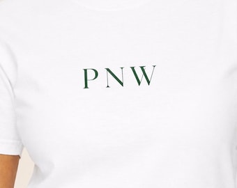PNW Shirt - Minimal Pacific Northwest Graphic Tee - Comfort Colors 1717 Unisex T-Shirt