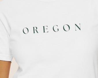 Oregon Shirt - Pacific Northwest Graphic Tee - Minimal PNW T-Shirt - Comfort Colors 1717 Unisex Tee