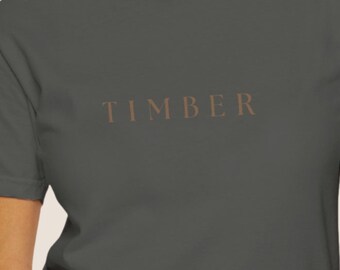 Timber Shirt- Minimal Woodland Graphic Tee- Comfort Colors 1717 Garment Dyed