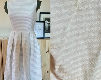 1950's White Flair Dress