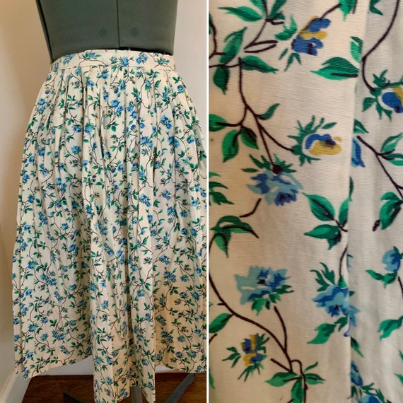 Juliet Flower A Line Skirt Etsy