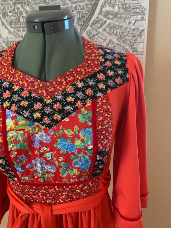 70's Patchwork Dress - image 7