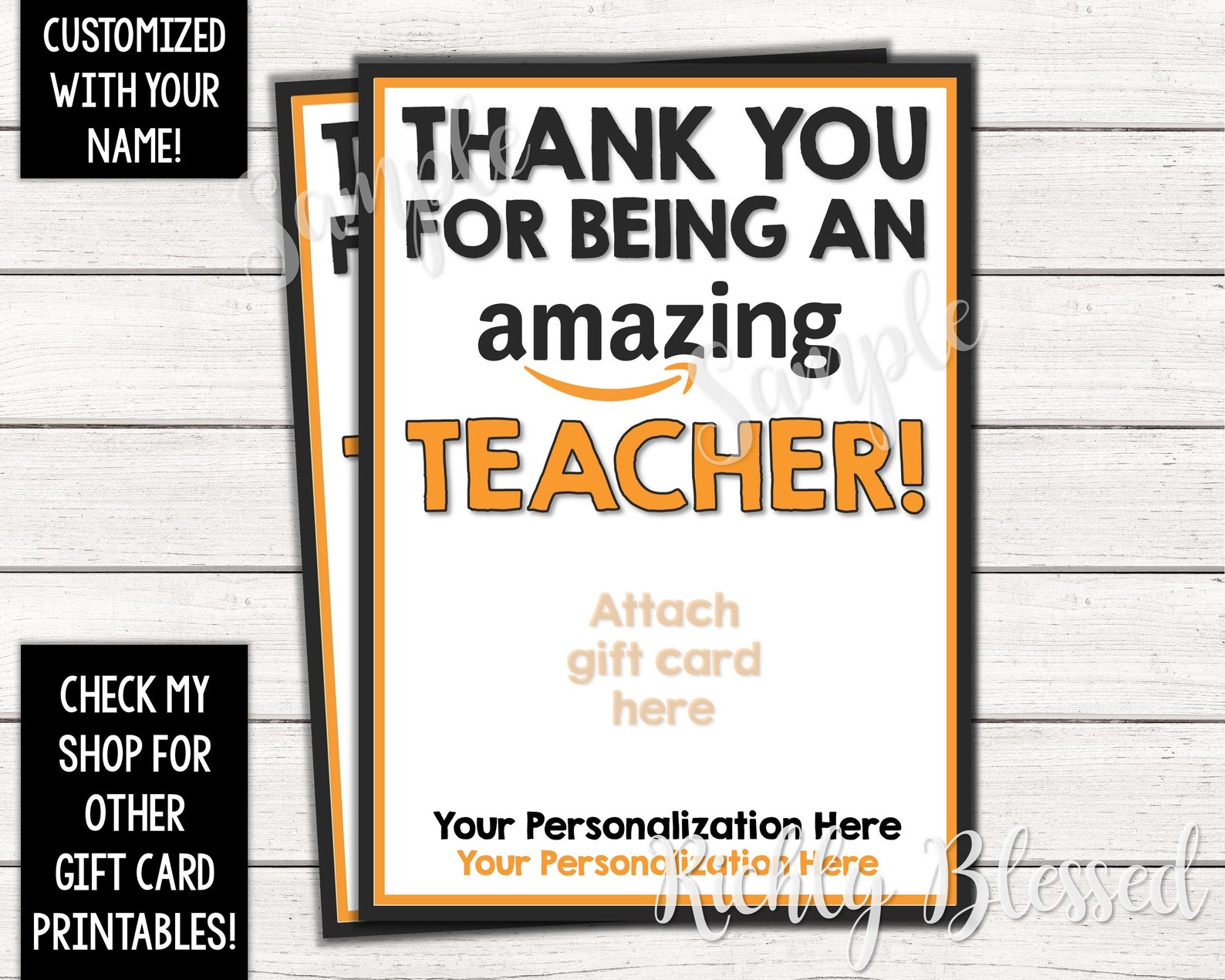 Amazon Inspired Teacher Appreciation Week Gift Teacher Thank Etsy