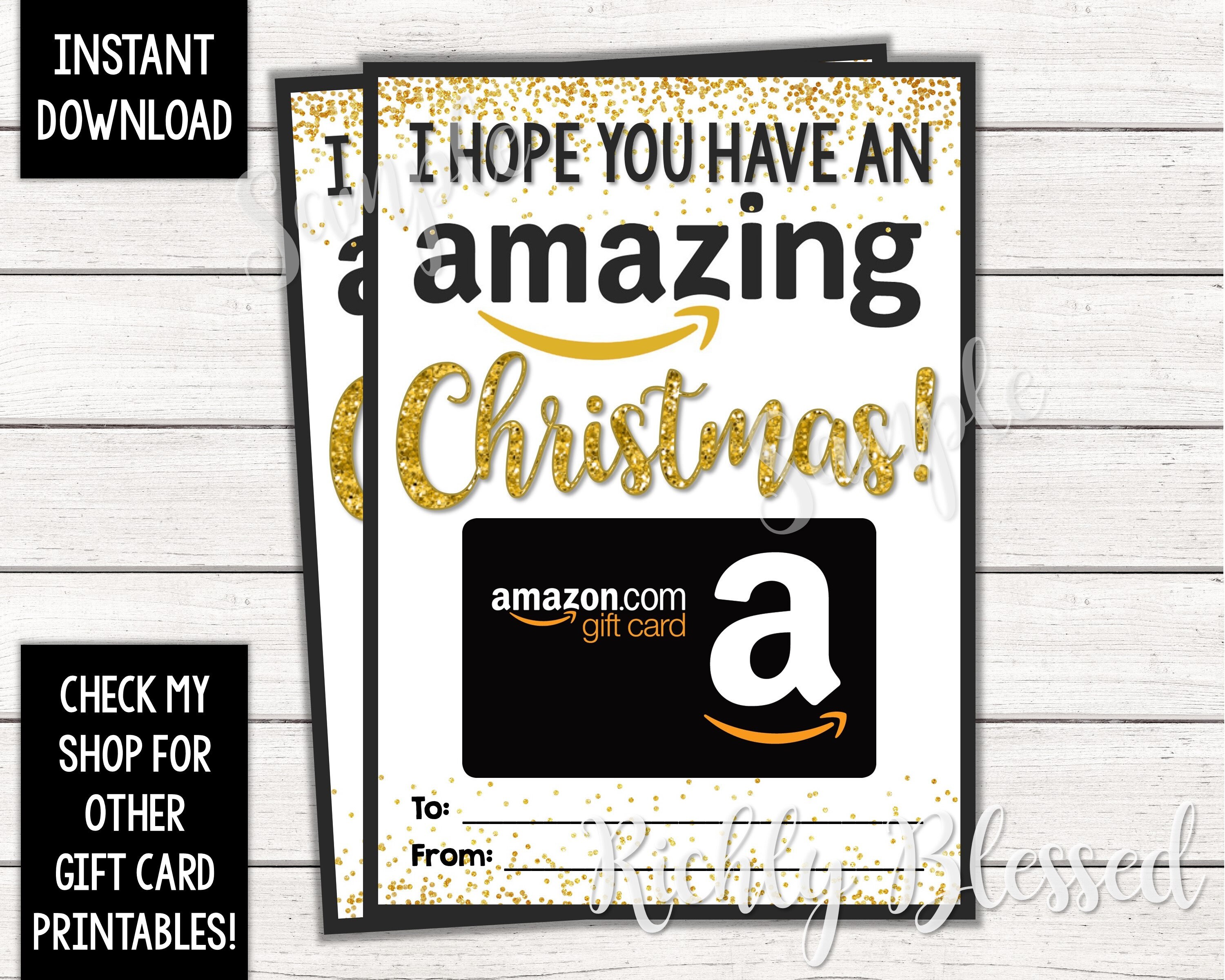 Instant Download Amazon Gift Card Christmas Card Holder Gift Etsy Instant Download Amazon Gift Card Christmas Card Holder Gift Etsy