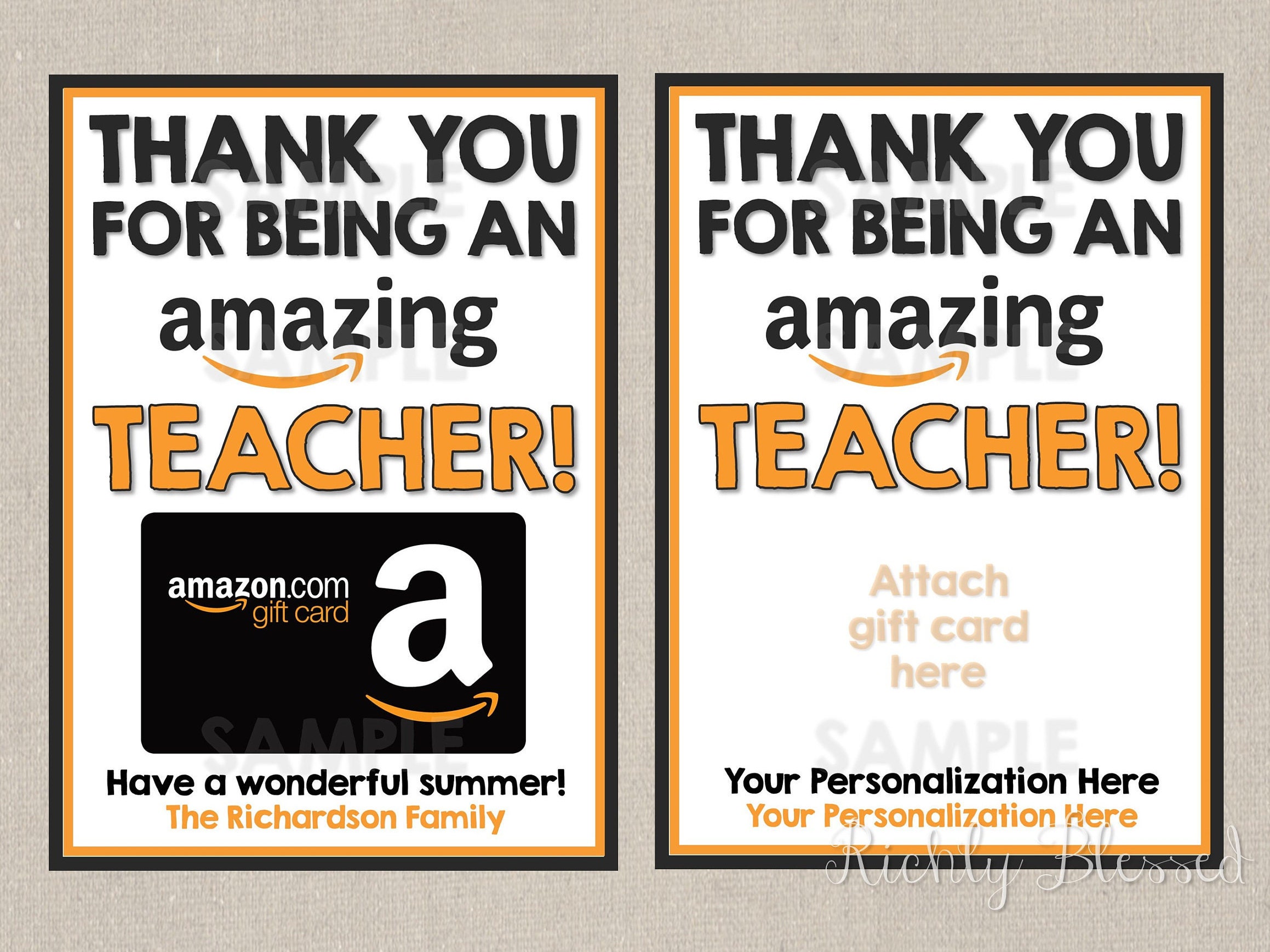 Amazon Inspired Teacher Appreciation Week Gift Teacher Thank Etsy